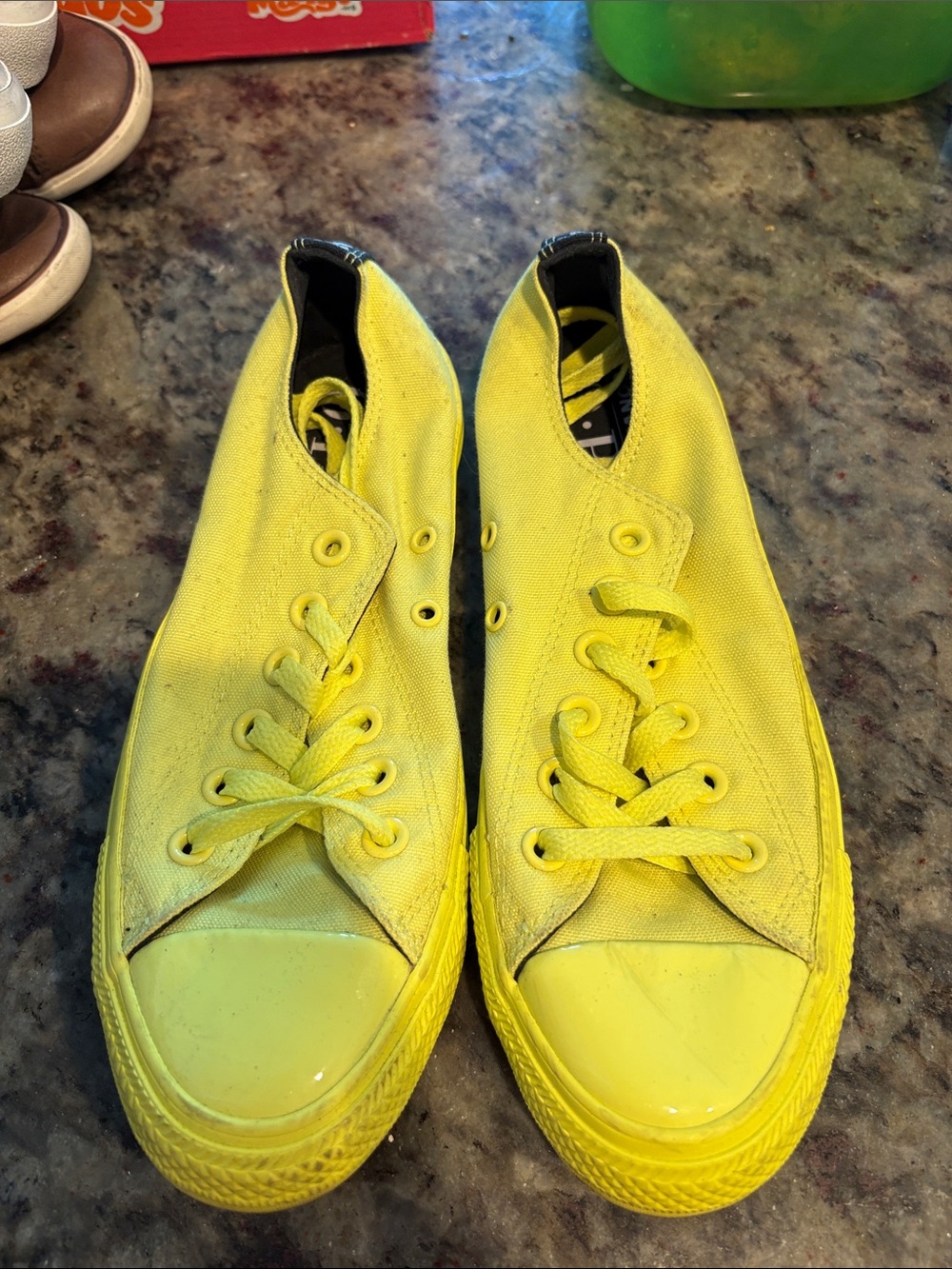 Converse Kids Yellow Low-Top Canvas Sneakers